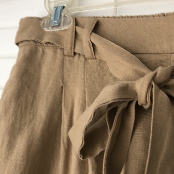Forever 21 Linen Blend Pants Trousers Tan SZ M - Picture 4 of 8